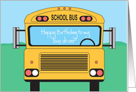 Birthday to School Bus Driver, School Bus with Hand Lettering card
