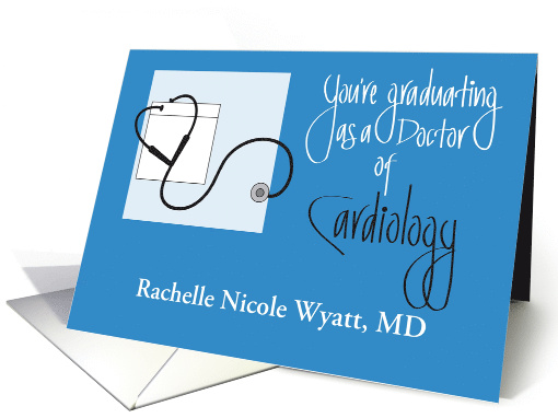 Graduation Congratulations for Doctor of Cardiology, Custom Name card