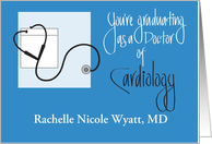 Graduation Congratulations for Doctor of Cardiology, Custom Name card