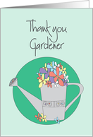 Thank you to Gardener with Watering Can and Flowers card