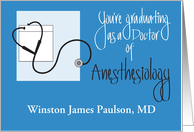 Graduation Congratulations Doctor of Anesthesiology, Custom Name card