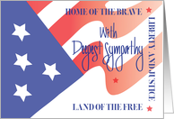 Hand Lettered Sympathy Card in Loss of Serviceman or Servicewoman card