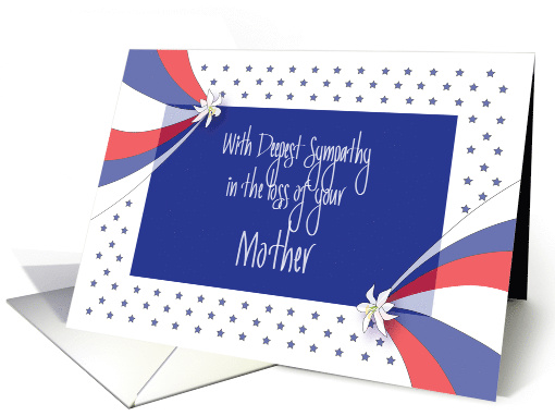 Sympathy for Loss of U.S. Military Servicewoman Mother card (1379748)