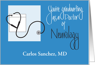 Graduation for Doctor of Neurology, with Custom Name card