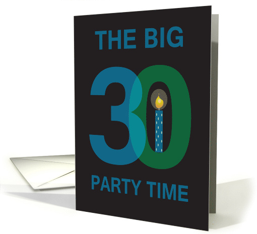 Birthday Party Invitation for 30 Year Old Large Numbers... (1381284)