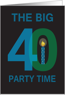 Birthday Party Invitation for 40 Year Old, The Big 40 card