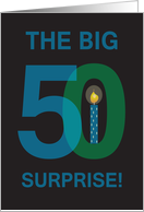 Birthday Surprise Party Invitation for 50 Year Old, The Big 50 card