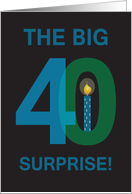 Birthday Surprise Party Invitation for 40 Year Old, The Big 40 card