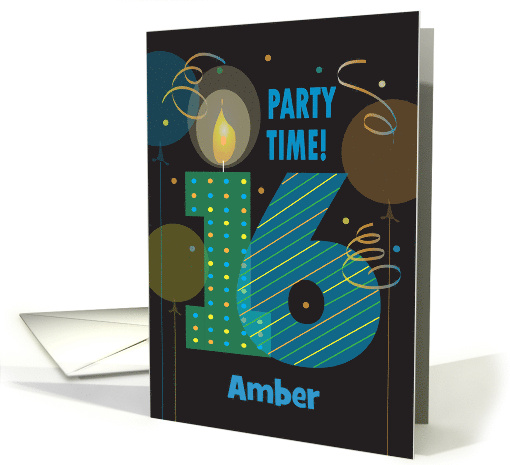 Party Time Birthday Party Invite for Sweet 16 Year Old... (1381950)