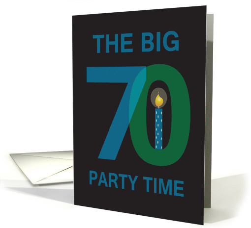 Birthday Party Invitation for 70 Year Old, The Big 70 Party Time card