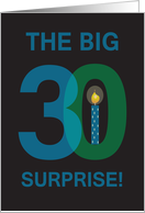 Surprise Birthday Party Invitation for 30 Year Old, The Big 30 card