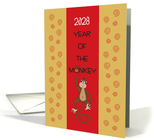 Chinese New Year 2028, Year of the Monkey with Monkey card (1382872)