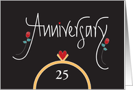 Wedding Anniversary Congratulations with Custom Year & Ring card