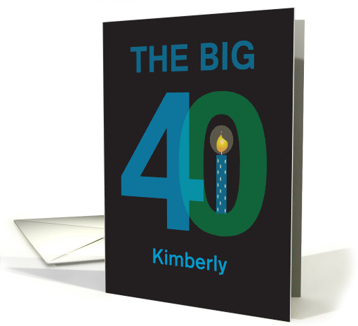 Birthday for 40 Year Old, The BIg 40 with Custom Name card (1385656)