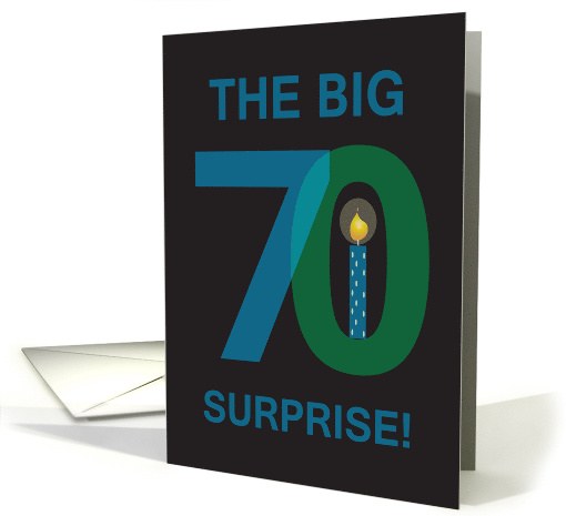 Invitation to 70 Year Surprise Birthday Party with The Big 70 card