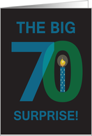 Invitation to 70 Year Surprise Birthday Party with The Big 70 card