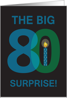 Invitation to 80 Year Surprise Birthday Party The Big 80 card