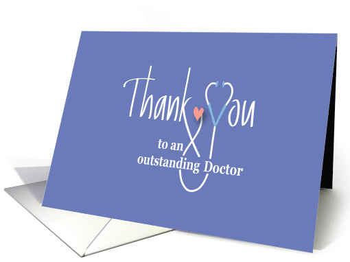 Hand Lettered Thank you to Doctor, with stethoscope and... (1386364)
