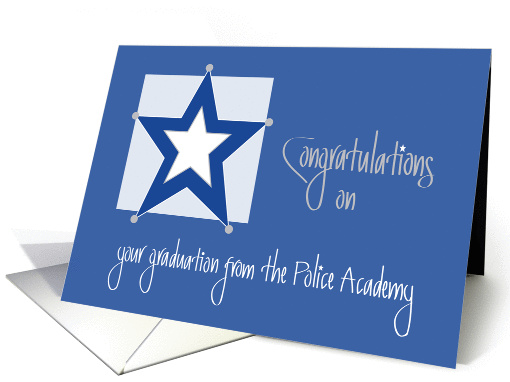Congratulations for Police Academy Graduation with Star card (1388874)