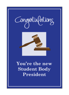 Congratulations Student Body President, Gavel & Sounding Block