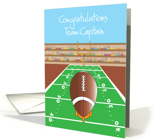 Congratulations Football Team Captain, Football & Football Field card