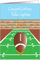 Congratulations Football Team Captain, Football & Football Field card