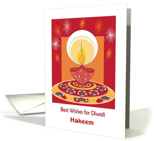 Diwali with Clay Pot and Fireworks, with Custom Name card (1390236)
