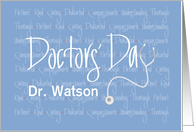 Doctors’ Day 2024 with Stethoscope, Personalized with Custom Name card