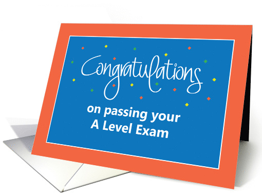 Congratulations on Passing A Level Exam, Confetti Celebration card