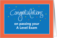Congratulations on Passing A Level Exam, Confetti Celebration card