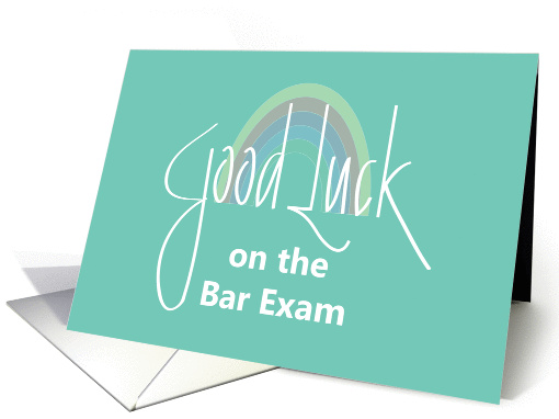 Good Luck on the Bar Exam, Hand Lettering with Rainbow card (1392812)