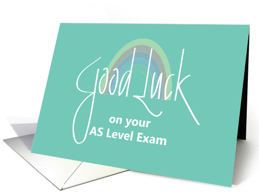 Good Luck on AS Level Exam, Hand Lettering with Rainbow card (1392830)
