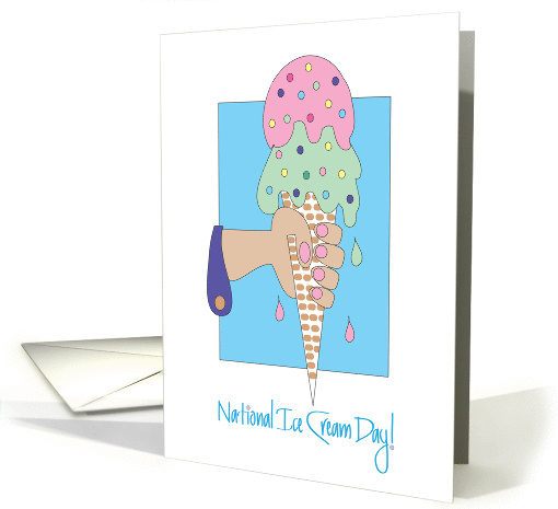 National Ice Cream Day, Sprinkle Covered Ice Cream Cone card (1394720)