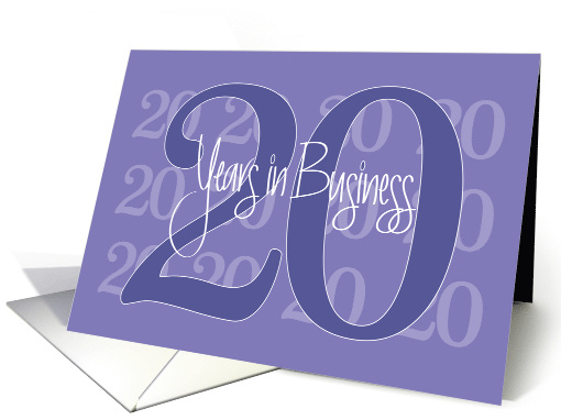 Business Anniversary for 20 Years, Repeated Numbers card (1395244)