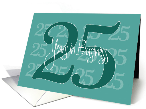 Business Anniversary for 25 Years, Repeated Numbers card (1395246)