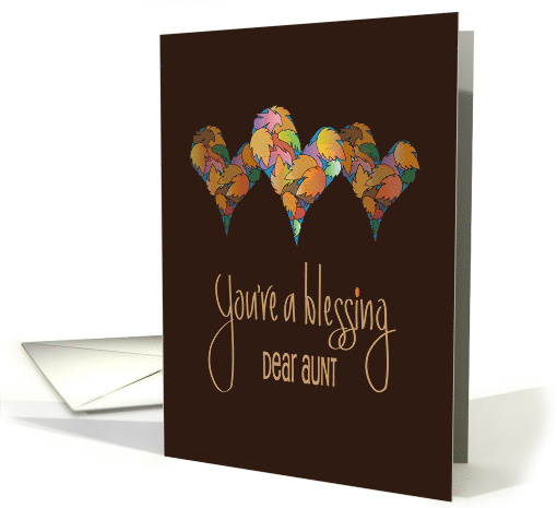 Hand Lettered Thanksgiving Aunt You're a Blessing Hearts... (1396456)