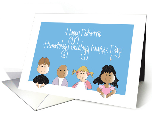 Hand Lettered Pediatric Hematology Oncology Nurses Day & Kids card
