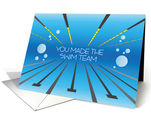 Congratulations Making Swim Team, Pool Lane Markers card (1397454)
