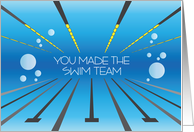 Congratulations Making Swim Team, Pool Lane Markers card