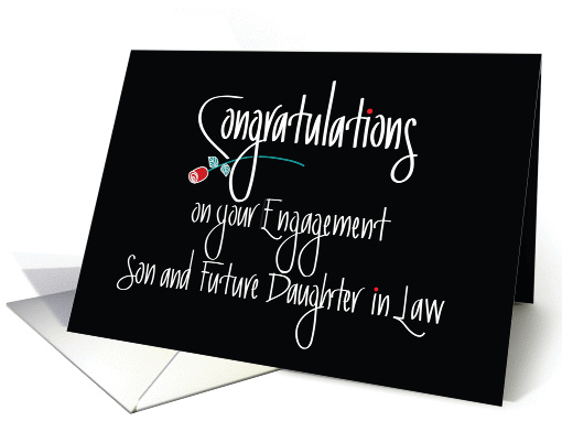 Engagement Congratulations for Son & Future Daughter in Law card