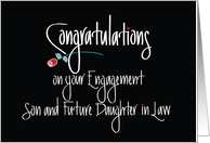 Engagement Congratulations for Son & Future Daughter in Law card