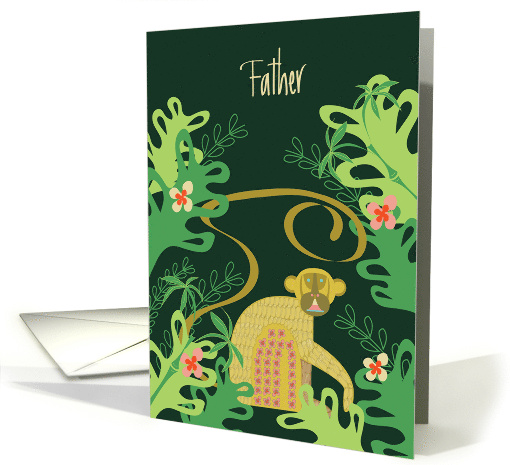 Hand Lettered Chinese New Year 2028 for Father Year of the Monkey card