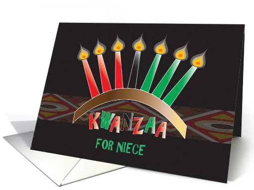 Kwanzaa for Niece, Kinara with Red, Green & Black Candles card
