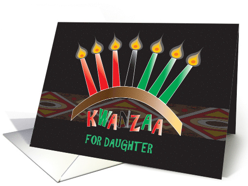 Kwanzaa for Daughter, Kinara with Red, Green & Black Candles card