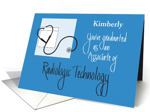 Congratulations Associate Radiologic Technology with Custom Name card