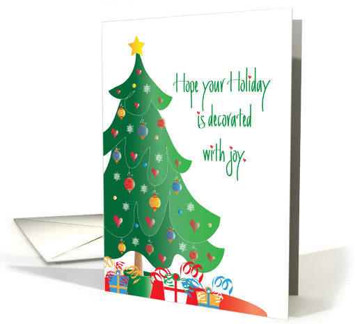 Christmas for Family of Organ Donor, Joyful Decorated Tree card