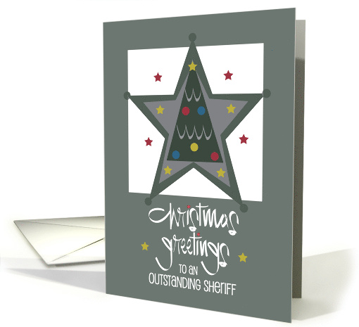 Hand Lettered Christmas for Outstanding Sheriff Star and... (1412512)