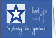 Thank you to Police Department for Serving & Protecting card