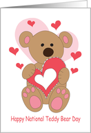 National Teddy Bear Day, Bear with Hearts for September 9th card