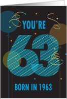 Beddian BIrthday for 2024 - 62 Year Old, Born in 1962 with Candles card